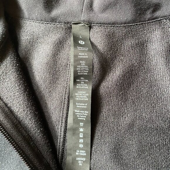 New York Jets x Lululemon Zip Up Sweatshirt with Lined Hood Size Large - Picture 4 of 8